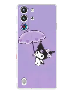 Чехол для ZTE Nubia RedMagic 10 Pro с картинкой «Kuromi с зонтиком» Чехол для ZTE Nubia RedMagic 10 Pro с картинкой «Kuromi с зонтиком»