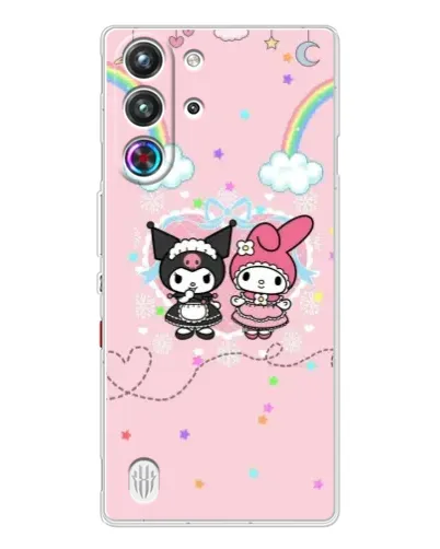 Чехол для ZTE Nubia RedMagic 10 Pro с картинкой «My Melody и Kuromi» Чехол для ZTE Nubia RedMagic 10 Pro с картинкой «My Melody и Kuromi»