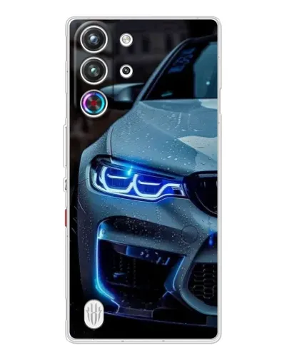 Чехол для ZTE Nubia RedMagic 10 Pro с картинкой «Взгляд BMW с синими фарами» Чехол для ZTE Nubia RedMagic 10 Pro с картинкой «Взгляд BMW с синими фарами»