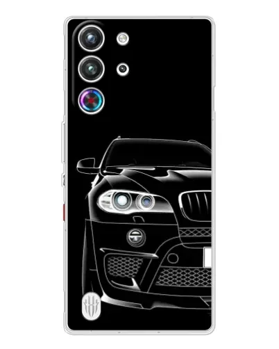 Чехол для ZTE Nubia RedMagic 10 Pro с картинкой «Темный силуэт BMW» Чехол для ZTE Nubia RedMagic 10 Pro с картинкой «Темный силуэт BMW»