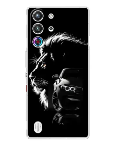 Чехол для ZTE Nubia RedMagic 10 Pro с картинкой «BMW и лев» Чехол для ZTE Nubia RedMagic 10 Pro с картинкой «BMW и лев»