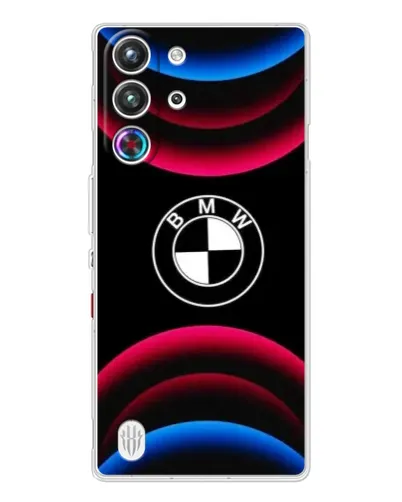 Чехол для ZTE Nubia RedMagic 10 Pro с картинкой «Логотип BMW и неоновые дуги» Чехол для ZTE Nubia RedMagic 10 Pro с картинкой «Логотип BMW и неоновые дуги»