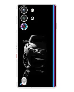 Чехол для ZTE Nubia RedMagic 10 Pro с картинкой «Силуэт BMW в темноте»