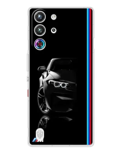 Чехол для ZTE Nubia RedMagic 10 Pro с картинкой «Силуэт BMW в темноте» Чехол для ZTE Nubia RedMagic 10 Pro с картинкой «Силуэт BMW в темноте»