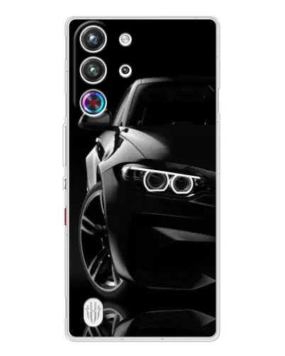 Чехол для ZTE Nubia RedMagic 10 Pro с картинкой «Черная BMW — профиль» Чехол для ZTE Nubia RedMagic 10 Pro с картинкой «Черная BMW — профиль»