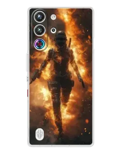 Чехол для ZTE Nubia RedMagic 10 Pro с картинкой «BMW — скорость в дожде»