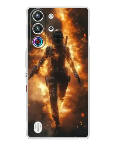 Чехол для ZTE Nubia RedMagic 10 Pro с картинкой «BMW — скорость в дожде»