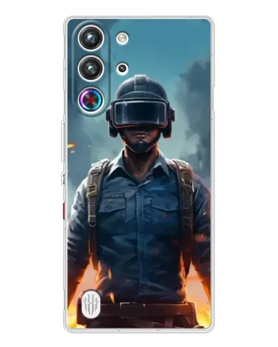 Чехол для ZTE Nubia RedMagic 10 Pro с картинкой «PUBG — реалистичный герой»