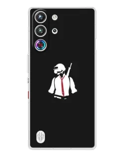 Чехол для ZTE Nubia RedMagic 10 Pro с картинкой «PUBG — силуэт воина»