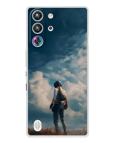 Чехол для ZTE Nubia RedMagic 10 Pro с картинкой «Герой PUBG на скале»