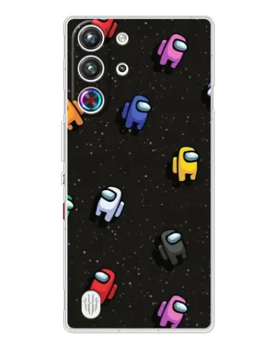 Чехол для ZTE Nubia RedMagic 10 Pro с картинкой «Космический паттерн Among Us»