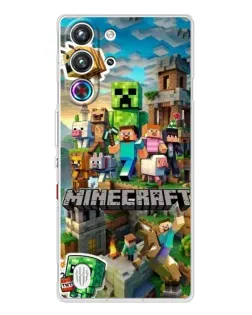 Чехол для ZTE Nubia RedMagic 10 Pro с картинкой «Замок Minecraft»