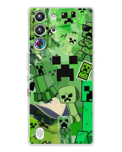 Чехол для ZTE Nubia RedMagic 10 Pro с картинкой «Криперы Minecraft» Чехол для ZTE Nubia RedMagic 10 Pro с картинкой «Криперы Minecraft»