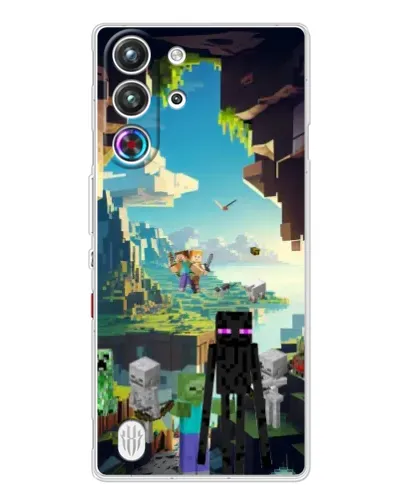 Чехол для ZTE Nubia RedMagic 10 Pro с картинкой «Эндермен в лесу» Чехол для ZTE Nubia RedMagic 10 Pro с картинкой «Эндермен в лесу»