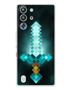 Чехол для ZTE Nubia RedMagic 10 Pro с картинкой «Алмазный меч неон»