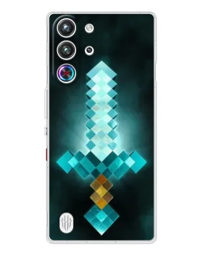 Чехол для ZTE Nubia RedMagic 10 Pro с картинкой «Алмазный меч неон» Чехол для ZTE Nubia RedMagic 10 Pro с картинкой «Алмазный меч неон»