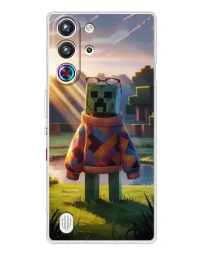 Чехол для ZTE Nubia RedMagic 10 Pro с картинкой «Крипер в свитере» Чехол для ZTE Nubia RedMagic 10 Pro с картинкой «Крипер в свитере»