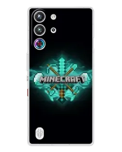 Чехол для ZTE Nubia RedMagic 10 Pro с картинкой «Minecraft Diamond лого»
