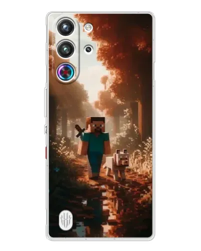 Чехол для ZTE Nubia RedMagic 10 Pro с картинкой «Стив в лесу» Чехол для ZTE Nubia RedMagic 10 Pro с картинкой «Стив в лесу»