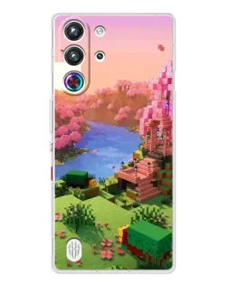 Чехол для ZTE Nubia RedMagic 10 Pro с картинкой «Розовое дерево Minecraft»