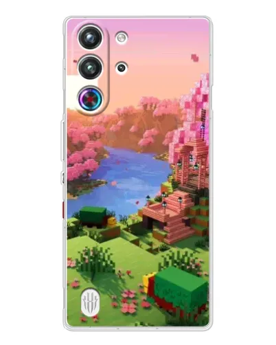 Чехол для ZTE Nubia RedMagic 10 Pro с картинкой «Розовое дерево Minecraft» Чехол для ZTE Nubia RedMagic 10 Pro с картинкой «Розовое дерево Minecraft»