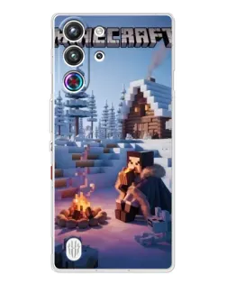 Чехол для ZTE Nubia RedMagic 10 Pro с картинкой «Зимний Minecraft»