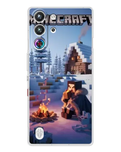 Чехол для ZTE Nubia RedMagic 10 Pro с картинкой «Зимний Minecraft» Чехол для ZTE Nubia RedMagic 10 Pro с картинкой «Зимний Minecraft»