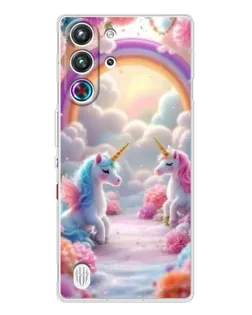 Чехол для ZTE Nubia RedMagic 10 Pro с картинкой «Радуга и единороги» Чехол для ZTE Nubia RedMagic 10 Pro с картинкой «Радуга и единороги»