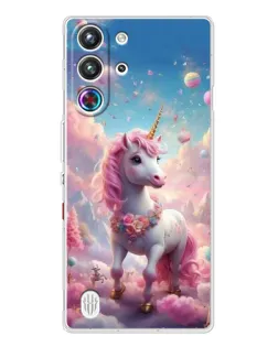 Чехол для ZTE Nubia RedMagic 10 Pro с картинкой «Единорог среди облаков»