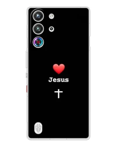 Чехол для ZTE Nubia RedMagic 10 Pro с картинкой «Сердце - Jesus»