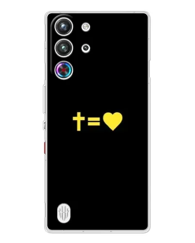Чехол для ZTE Nubia RedMagic 10 Pro с картинкой «Сердце и Крест»