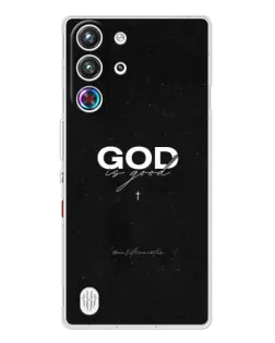Чехол для ZTE Nubia RedMagic 10 Pro с картинкой «GOD — Бог над всем»
