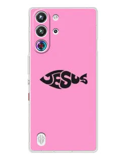 Чехол для ZTE Nubia RedMagic 10 Pro с картинкой «Розовый символ  Jesus»