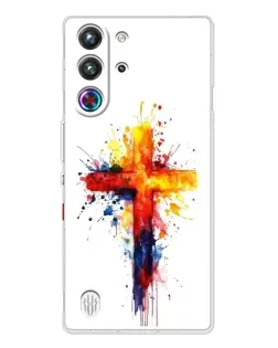 Чехол для ZTE Nubia RedMagic 10 Pro с картинкой «Акварельный крест»