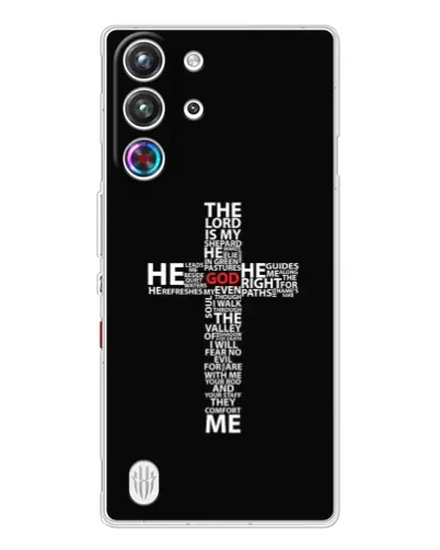 Чохол для ZTE Nubia RedMagic 10 Pro з картинкою «Текстовий хрест» Чохол для ZTE Nubia RedMagic 10 Pro з картинкою «Текстовий хрест»