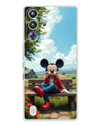 Чехол для ZTE Nubia RedMagic 10 Pro с картинкой «Микки на скамейке»