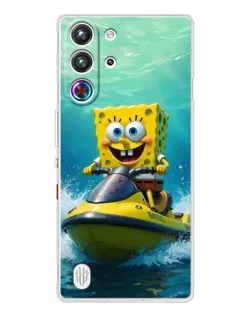 Чохол для ZTE Nubia RedMagic 10 Pro з картинкою «Спанч Боб на гідроциклі»