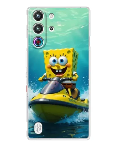 Чехол для ZTE Nubia RedMagic 10 Pro с картинкой «Спанч Боб на гидроцикле» Чехол для ZTE Nubia RedMagic 10 Pro с картинкой «Спанч Боб на гидроцикле»