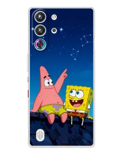 Чехол для ZTE Nubia RedMagic 10 Pro с картинкой «Губка Боб и Патрик ночью» Чехол для ZTE Nubia RedMagic 10 Pro с картинкой «Губка Боб и Патрик ночью»