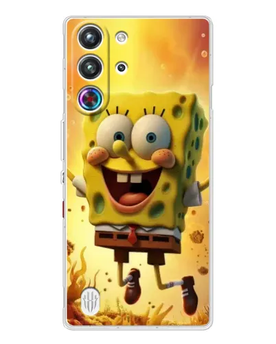 Чехол для ZTE Nubia RedMagic 10 Pro с картинкой «Губка Боб прыгает» Чехол для ZTE Nubia RedMagic 10 Pro с картинкой «Губка Боб прыгает»