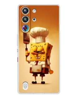 Чехол для ZTE Nubia RedMagic 10 Pro с картинкой «Губка Боб повар»