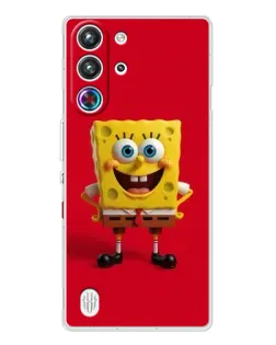 Чехол для ZTE Nubia RedMagic 10 Pro с картинкой «Спанч Боб на красном»