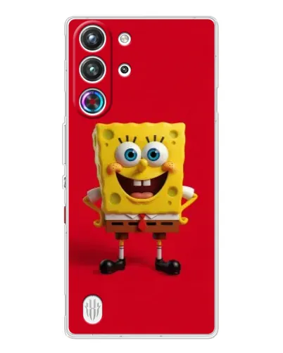 Чехол для ZTE Nubia RedMagic 10 Pro с картинкой «Спанч Боб на красном» Чехол для ZTE Nubia RedMagic 10 Pro с картинкой «Спанч Боб на красном»