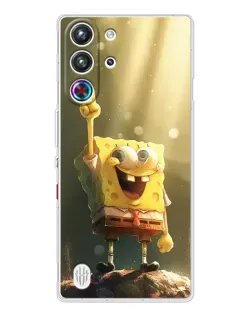 Чехол для ZTE Nubia RedMagic 10 Pro с картинкой «Сияющий Спанч Боб»