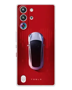 Чехол для ZTE Nubia RedMagic 10 Pro с картинкой «Tesla Top View»