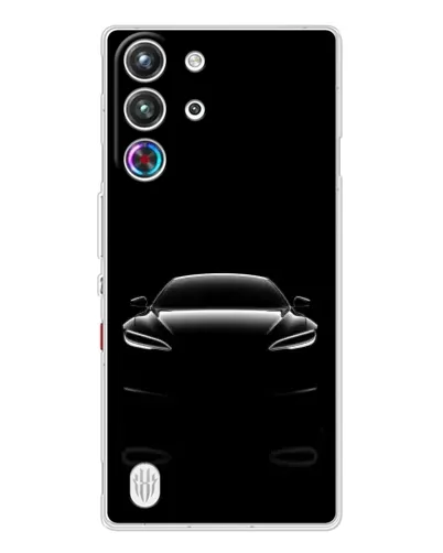Чехол для ZTE Nubia RedMagic 10 Pro с картинкой «Силуэт Tesla Night» Чехол для ZTE Nubia RedMagic 10 Pro с картинкой «Силуэт Tesla Night»