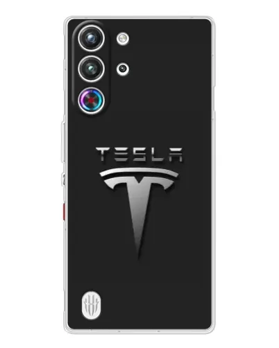 Чехол для ZTE Nubia RedMagic 10 Pro с картинкой «Стальной логотип Tesla» Чехол для ZTE Nubia RedMagic 10 Pro с картинкой «Стальной логотип Tesla»