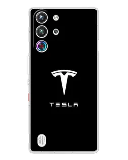 Чехол для ZTE Nubia RedMagic 10 Pro с картинкой «Tesla White Logo» Чехол для ZTE Nubia RedMagic 10 Pro с картинкой «Tesla White Logo»