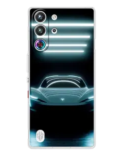 Чехол для ZTE Nubia RedMagic 10 Pro с картинкой «Tesla в неоне» Чехол для ZTE Nubia RedMagic 10 Pro с картинкой «Tesla в неоне»