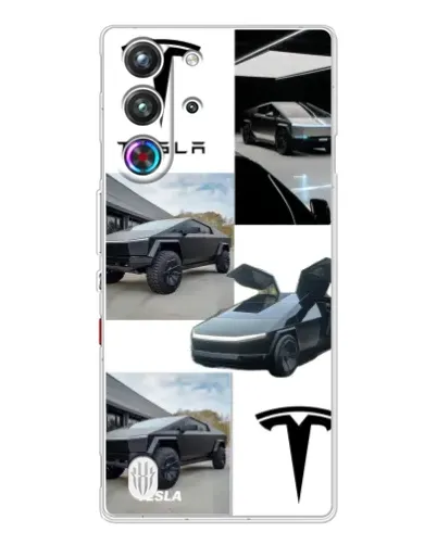 Чехол для ZTE Nubia RedMagic 10 Pro с картинкой «Коллаж Cybertruck Tesla» Чехол для ZTE Nubia RedMagic 10 Pro с картинкой «Коллаж Cybertruck Tesla»